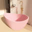 63" W X 37'' D Freestanding Acrylic Double Slipper Bathtub Matte Pink Soaking Tub Stand Alone Modern Bathroom Tub with Integrated Overflow & Centre Drain-120880536