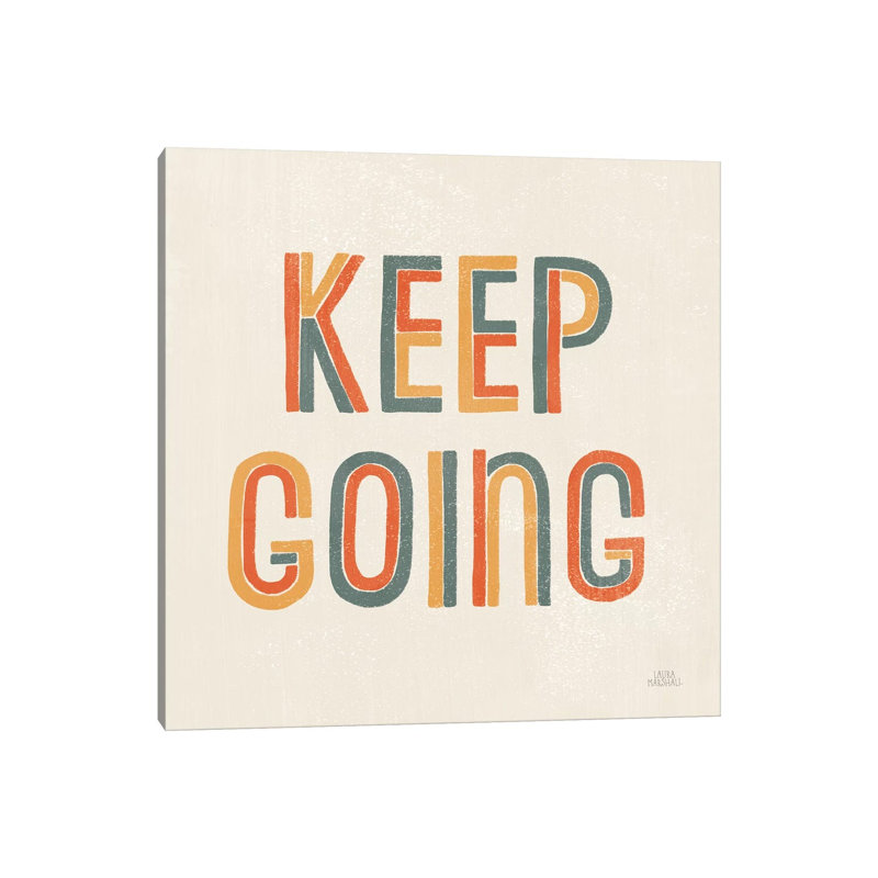 Retro Words II by Laura Marshall - Print on Canvas, Wrapped Canvas, 66.04cm H x 66.04cm W x 3.81cm D