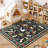 Area Rugs Modern Non-Slip Washable Rug Mark Resistant,Floral Farmhouse Carpet,Non-Shedding for Living Room Bedroom-902021333-902021328