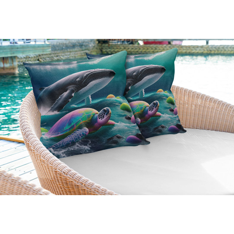 Ensemble de 2 housses de coussin Ambesonne, Carré, H 18 po x l 18 po