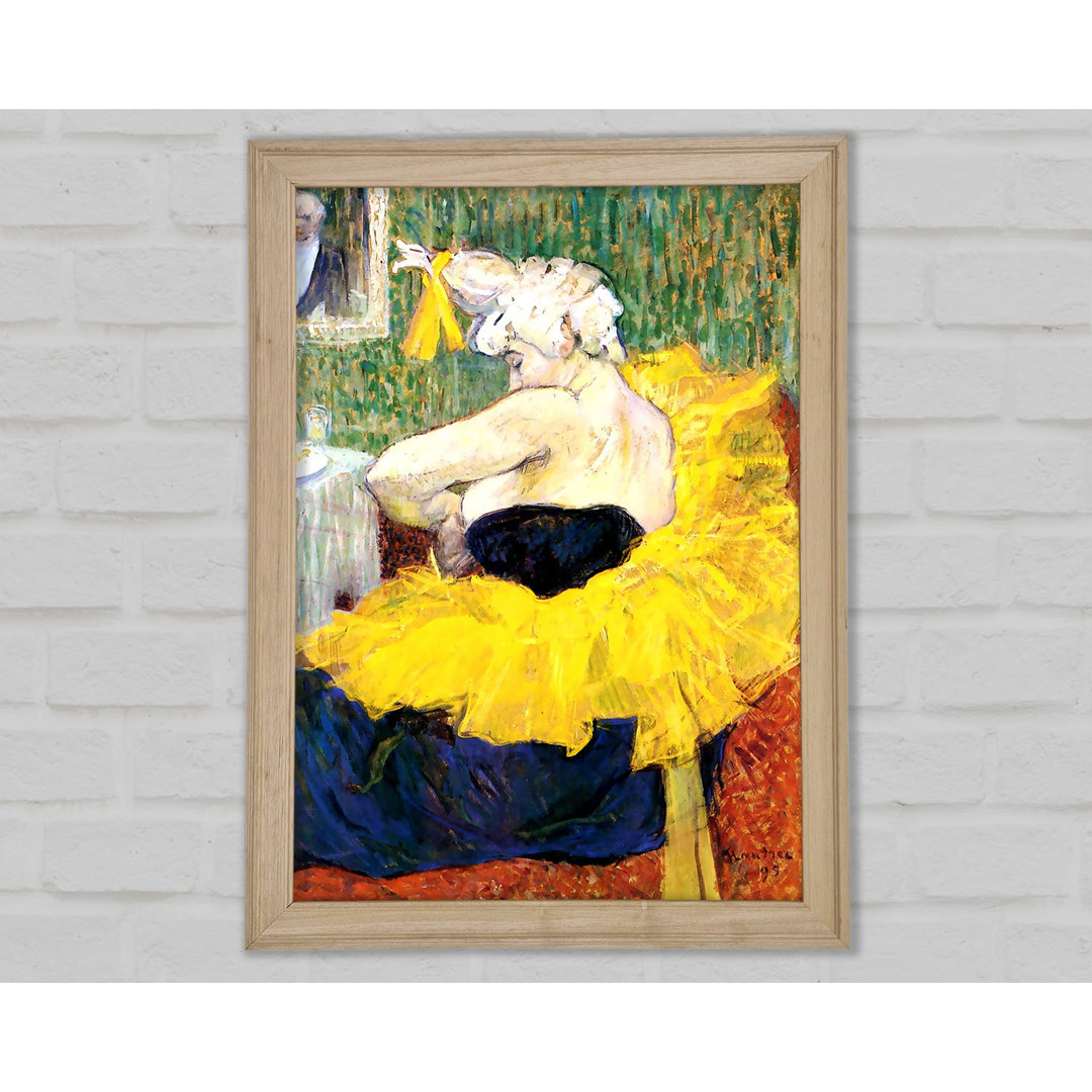 Die Clownin Cha U Kao von Toulouse Lautrec - Einzelne Bilderrahmen Kunstdrucke