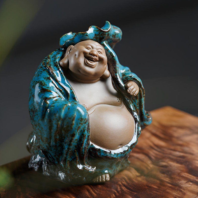 Statue bouddha en céramique en céramique - Élégante décoration intérieure pour le salon
