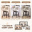 Waldwick Swivel Upholstered Counter Stool with Solid Wood Frame-2073808897