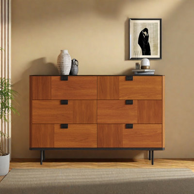 Buffet rétro en placage de bois moderne