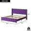 Ensemble de lit 3 pièces en cuir PU ou en velours et table de chevet DEL-233360760-233360764