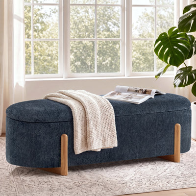 Banc de rangement rembourré 51,2 po