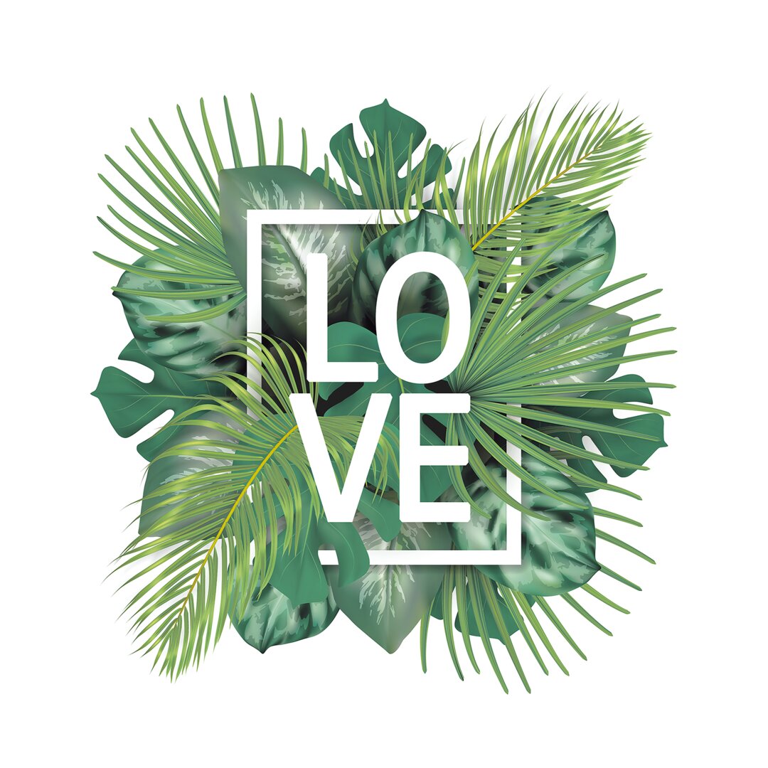 Glasbild Jungle Love