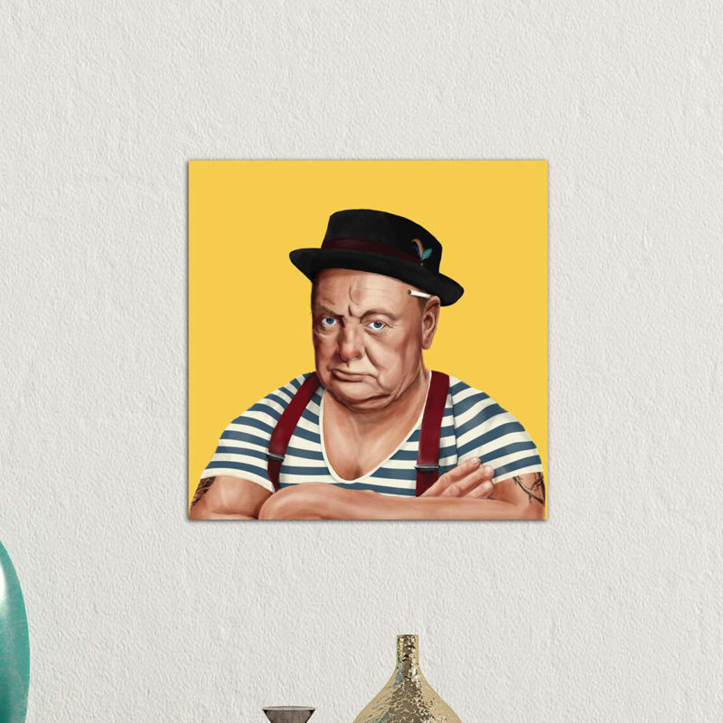 « winston churchill » par amit shimoni-impression, H 12 po x l 12 po x P 1,5 po, Toile tendue