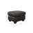 Arjana Leather Upholstered Ottoman Dark Gray