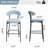 Keymarion 26" Fabric Upholstered Bar Stool-883090558-881144423