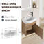 Armoire de salle de bain murale 16 po avec lavabo, meuble-lavabo flottant compact pour petite salle de bain