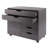 Comacho 3-section Multi-storage Mobile Cabinet, Charcoal