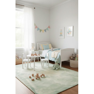 Tapis vert touffeté à la main Jandra