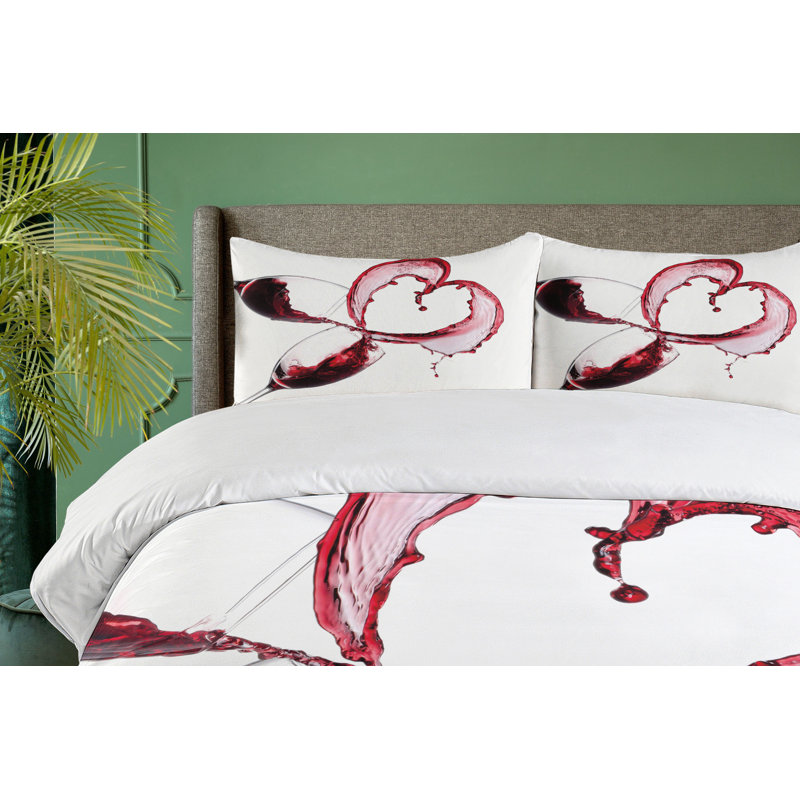 Wine Modern & Contemporary Duvet Cover, King