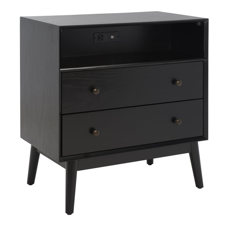 Kamrudeen 29'' W Nightstand, Black