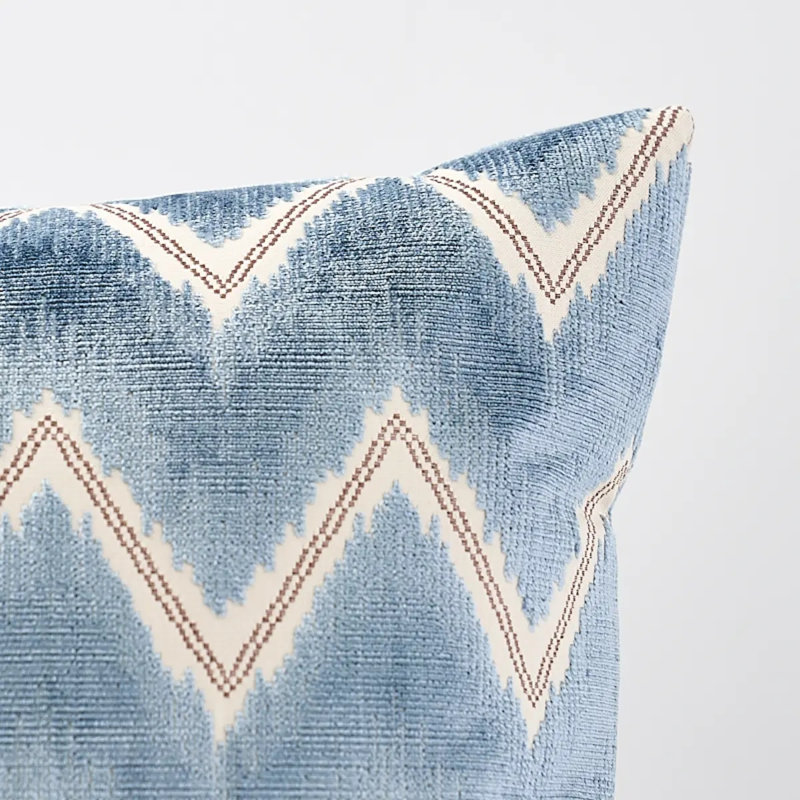 Chevron Velvet Pillow, 22" x 22"
