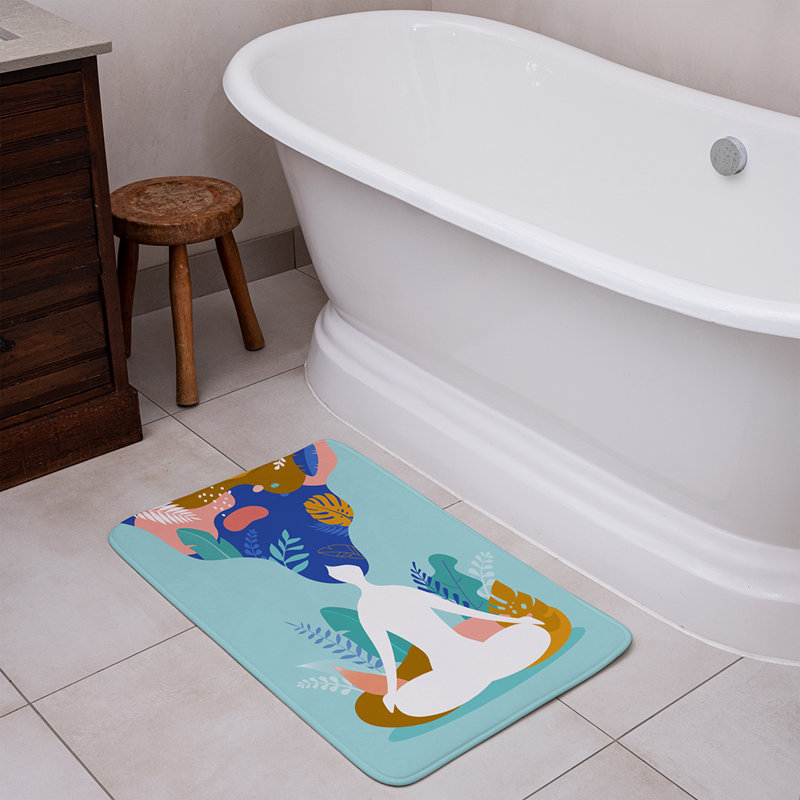 Dorethy Non-Slip Bath Rug, Blue