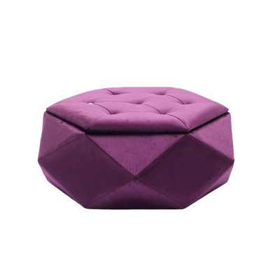 Velvet Fabric Tufted Storage Ottoman
