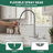 Pre-Rinse Spring Kitchen Faucet with Sprayer, Dual Spray Mode Commercial Kitchen Sink Faucets, Single Handle 304 Stainless Steel, Includes Deck Plate, Fits 1-Hole or 3-Hole Sinks, Brushed Nickel-122877579