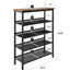 Étagère à chaussures de style champêtre - Améliorez votre décor à la maison 5 couches de rangement, design industriel, pour divers espaces de vie