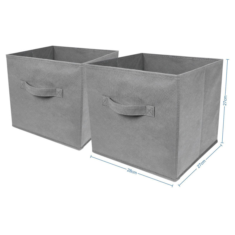 Rebrilliant Fabric Decorative Bin, Grey