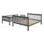 Lit superposé simple avec accoudoirs en pin massif 58 po x l 94,3 po x H 62,3 po Adeline-698659038