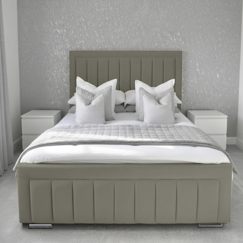 Abianna Upholstered Bed, Single (3'), Asphalt