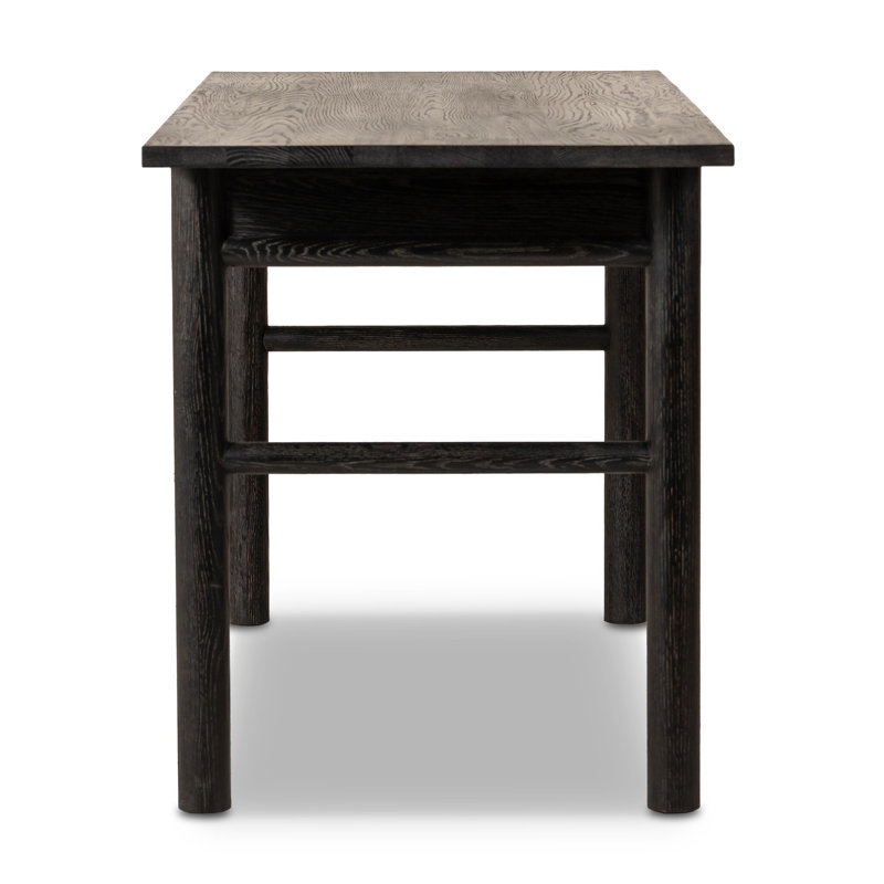 Hepsibah Solid Wood Writing Desk, Black