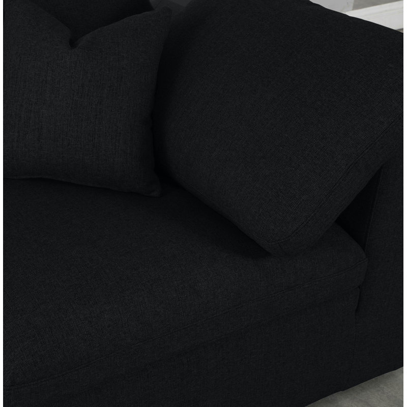 Fauteuil d'appoint Burrows Aiobha, Mélange de lin noir