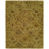 Hermina Wool Oriental Area Rug in Gold