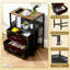 Table de chevet 2 tiroirs en tissu avec station de charge Gothic Red Roses