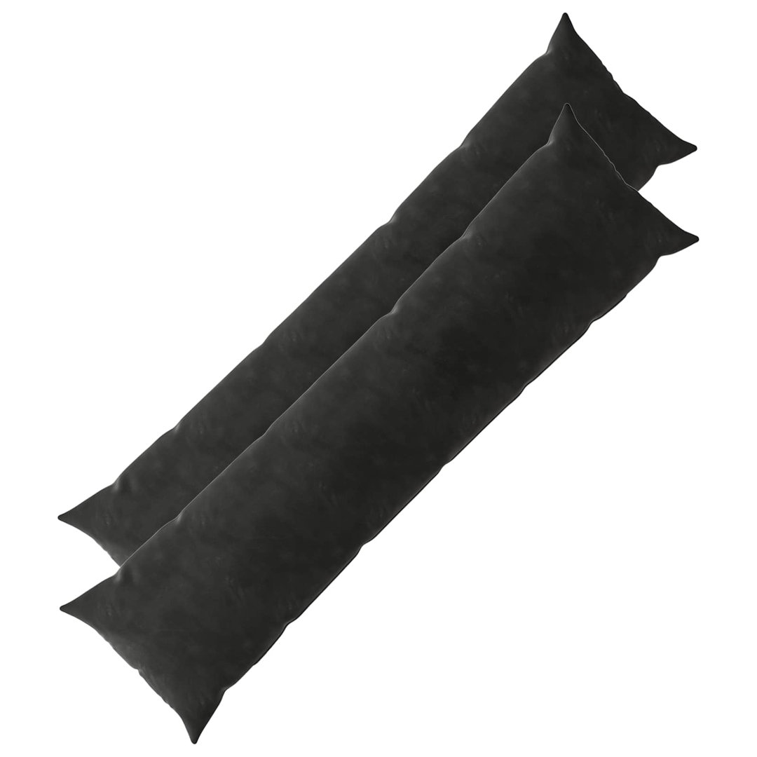 Vidaxl Cushion Cover 2 Pcs Heerlen Black 40 X 145 Cm Velvet, Black - Image 2