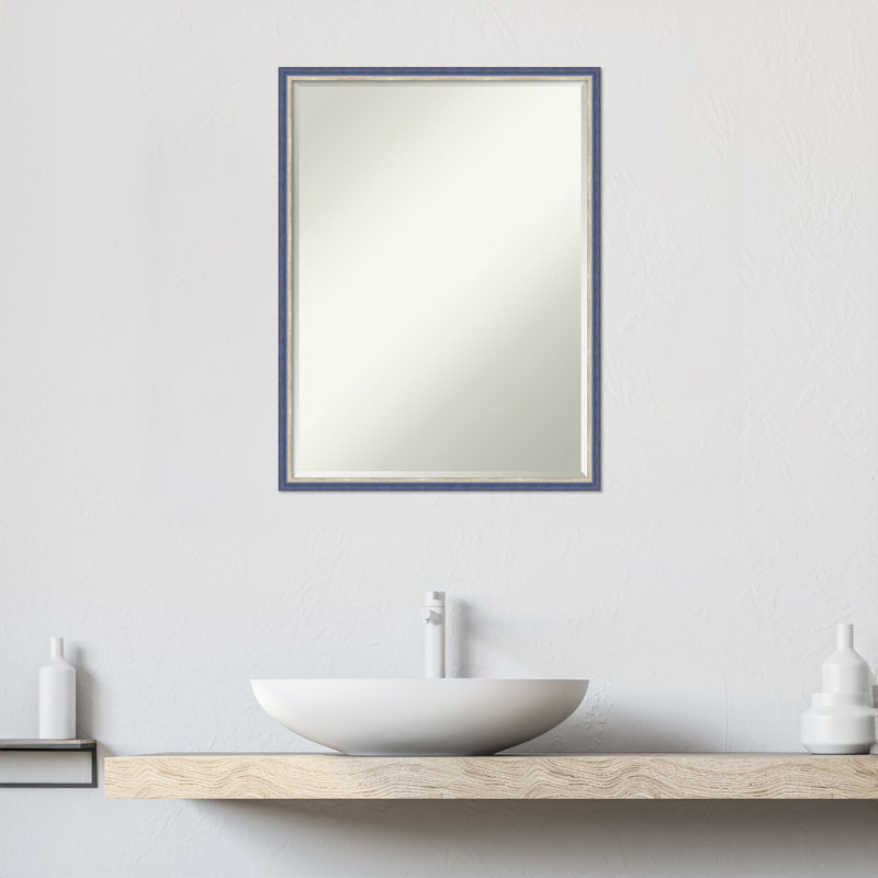 Miroir mural Wisley, 25,25 po x 19,25 po, Bleu