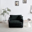 Canapé modulaire 3 pièces, siège très profond, chenille noire, canapé modulaire à assise confortable relaxant, surdimensionné et simple