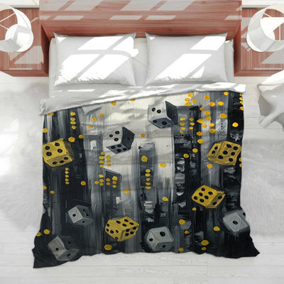 Playing Dice Bedding Recreational Comforter Industrial