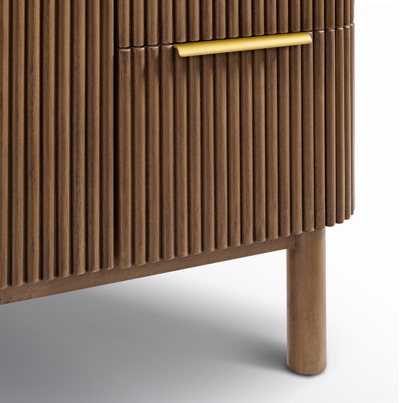 Kensington 48" Bathroom Vanity in Fluted Birch, Brown Reeded Birch