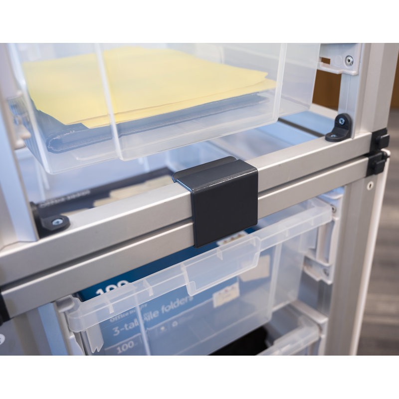 3 Compartment Tote Tray Cart