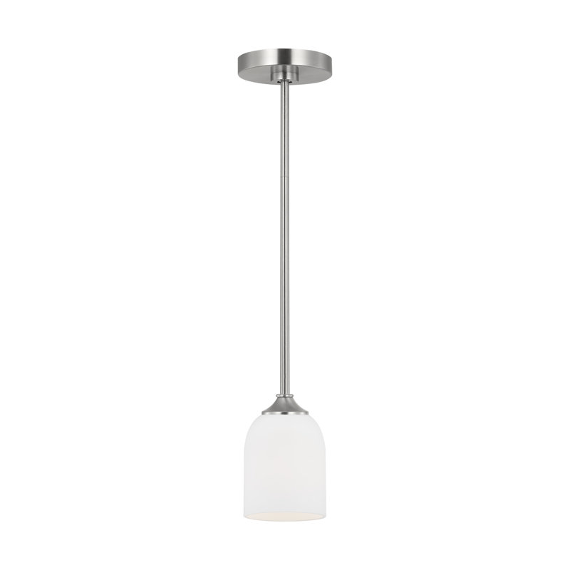 Emile Mini Pendant from Generation Lighting , Brushed Steel, Yes