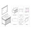 Ensemble de meuble-lavabo de salle de bain simple avec miroir 37 po Briese-27091320