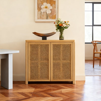 Mid Century Modern Sideboard Buffet Cabinet With 2 Outlet Holes, Ideal For Retro Storage And Versatile Use In Multiple Rooms by Bay Isle Home