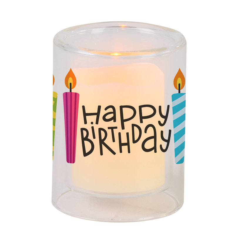 Votive Happy Birthday Bougeoir