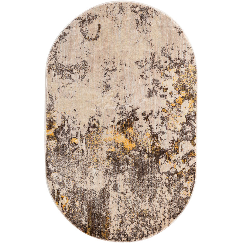 Fuse Abstract Indoor Rug, Oval 5'3" x 7'10"   
