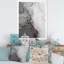 Vagues de marbre gris et orange - peinture sur toile-67232636-67232618
