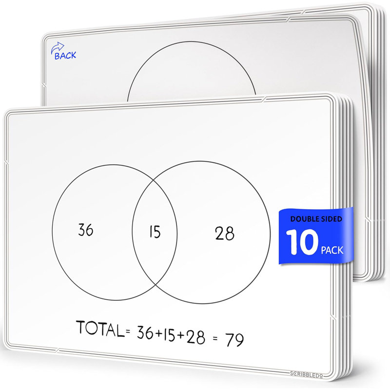 Scribbledo Venn Diagram Chart Math Practice 9”x12”