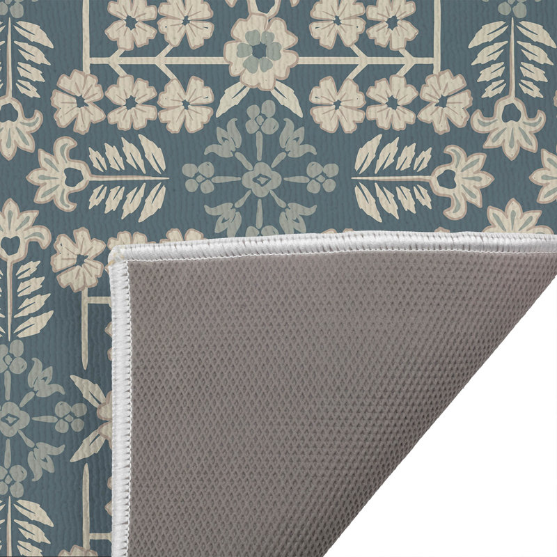 Madden Decorative Bath Mat, Single - 24" L x 17" W, Teal
