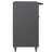Heavy-Duty Metal Cabinet For Garage, Office & Home. 35.51"H X 30.01"W. Lockable Wheels, Raised Top, 4 Drawers, Adjustable Shelves. Black/Gray Tool Storage Office, 30.01"W 16.66"D. Side Space.