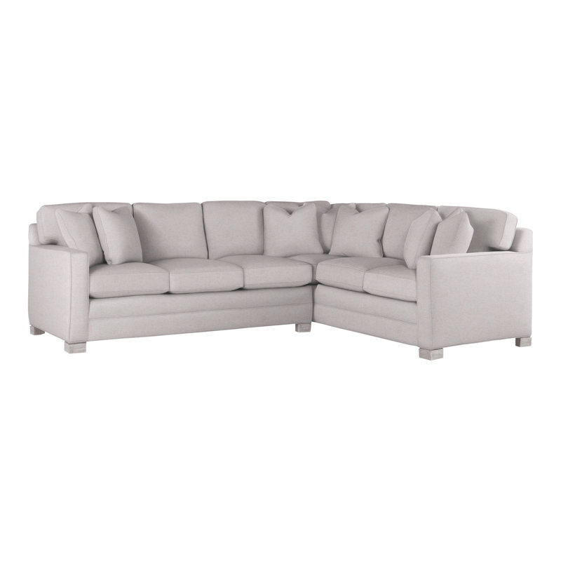 Hillcrest Upholstered L-Shaped Sectional Reversible, Nadia Linen, Dove Gray