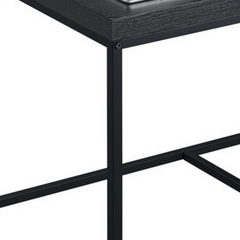 3 tables gigognes avec rangement Ervine, Gris
