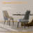 7 Pieces Dining Room Sets, Pre-Assembly Oval Dining Table Sets, Sintered Stone Tabletop Kitchen Dining Table Set With Upholstered Chairs-1157629594-1157629597-1157629599