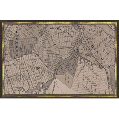 New York Vintage Grid Map H Print by Thom Filicia